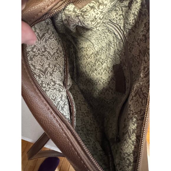 Joy Susan | Brown Vegan Leather Cross Body Purse - Picture 8 of 11